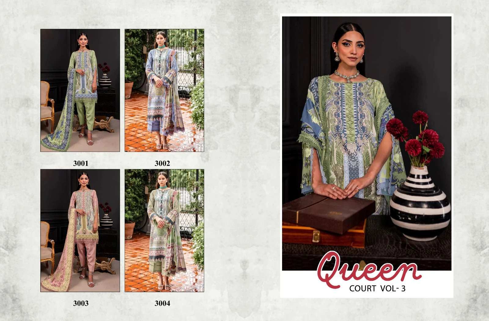 Sharaddha Nx Queen Qourt Vol 3 Lawn Cotton Printed Wholesale Pakistani Salwar Suit Catalog — Wholesale Salwar Suits, MPA wholesale from Surat — view 9